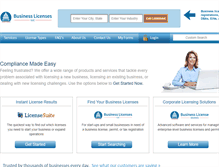 Tablet Screenshot of businesslicenses.com